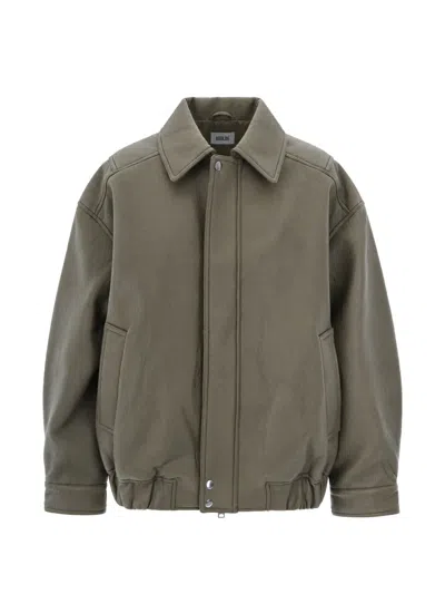 AGOLDE GRAINED-EFFECT BOMBER JACKET