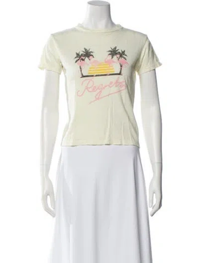 Pre-owned Agolde Graphic Print Crew Neck T-shirt In Multi
