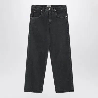 Agolde Gray Jeans In Regenerated Denim Men In Metallic