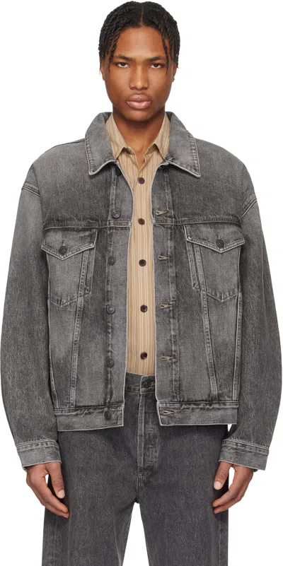 AGOLDE GRAY STEFANO DENIM JACKET