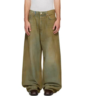 Agolde Bagley Wide-leg Jeans In Green