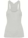 Agolde Poppy Ribbed Stretch Organic Cotton And Tencel Lyocell-blend Jersey Tank In Grey