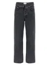 Agolde Echo Tapered Foldover Jeans In Zephyr