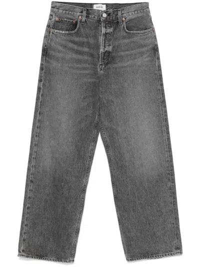AGOLDE GREY LOW-CUT JEANS