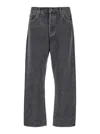 Agolde 90s Grey Five Pocket Jeans In Cotton Man In Grey