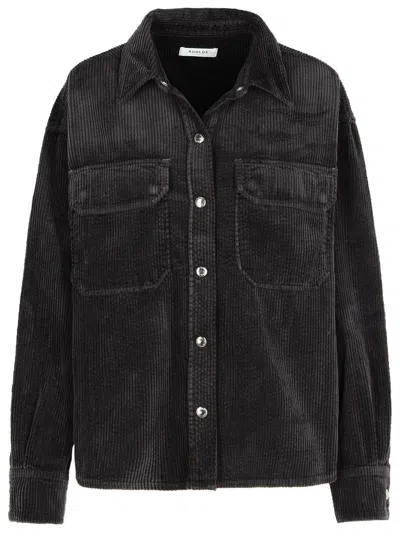 Agolde 'gwen' Black Cotton Shirt