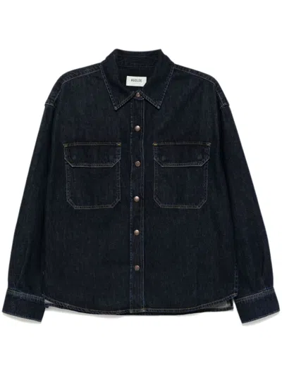 Agolde Gwen Slice Shirt In Blau