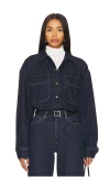 Agolde Gwen Slice Shirt In Blue
