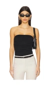 Agolde Gwyneth Strapless Jersey Bodysuit In 黑色