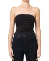 Agolde Gwyneth Strapless Jersey Bodysuit In Black