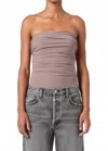 Agolde Gwyneth Fit Bodysuit In Taupe In Gray