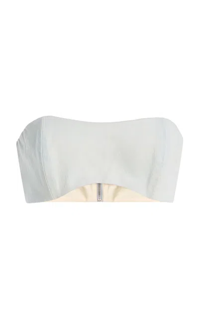 Agolde Gwynne Denim Tube Top In White