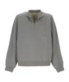 Agolde Idris Cotton-jersey Half-zip Sweatshirt In Gray