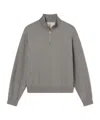 Agolde Idris Cotton-jersey Half-zip Sweatshirt In Gray