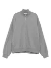 Agolde Idris Cotton-jersey Half-zip Sweatshirt In Gray