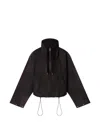 Agolde Half-zip Jacket In Black