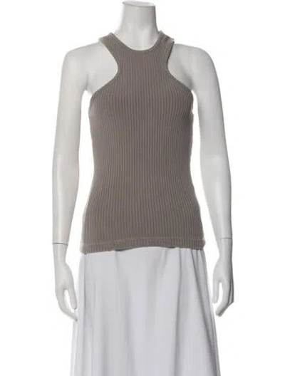 Pre-owned Agolde Halterneck Sleeveless Top In Neutrals