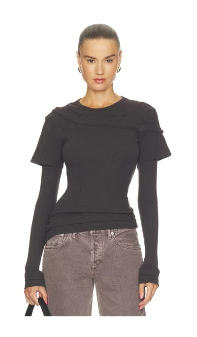Agolde Harlon Top In Gray