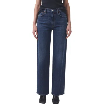 Agolde Womens Reissue (true Ind Rinse) Harper Straight-leg Stretch-denim Jeans In Blue