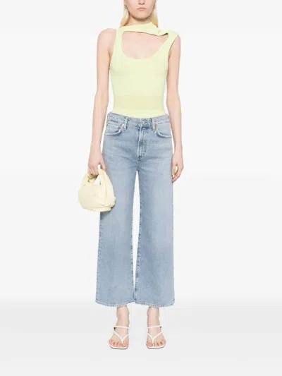 Agolde Harper Crop In Formula In Blue
