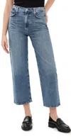 Agolde Harper Crop Jean Moor In Blue