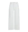 Agolde Dame High Rise Wide Leg Jeans In Fortune Cookie In White
