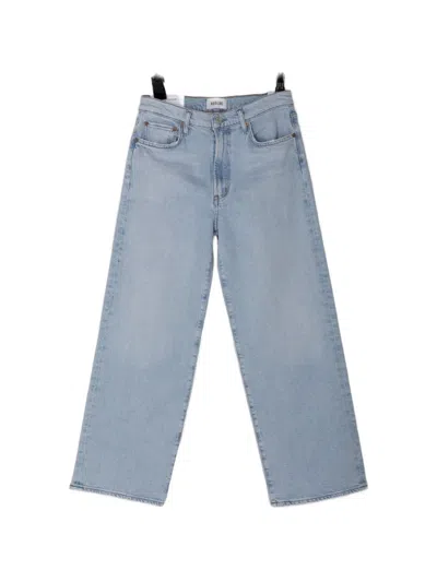 Agolde Harper Cropped Jeans In Blue