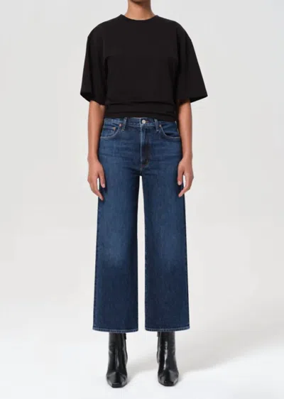 Agolde Harper Cropped Straight Leg Jeans In Echo In Multi