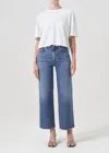 Agolde Valen Straight Leg Jeans With Faded Wash In Blue
