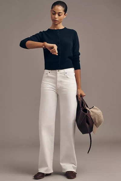 Agolde Harper High-rise Wide-leg Jeans In White