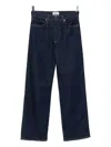 Agolde Dame No-cuff Jean In Foxley In Blue