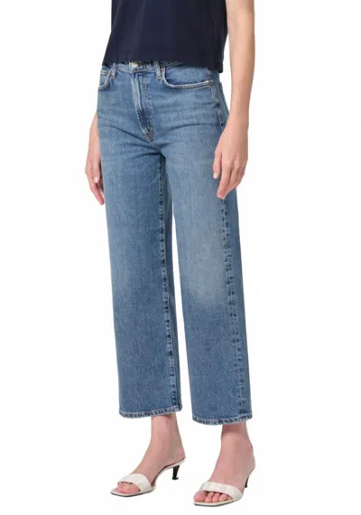 Agolde Harper Mid Rise Crop Jeans In Moor In Multi