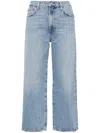 Agolde Harper Mid-rise Cropped Jeans In Blue