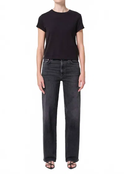Agolde Harper Mid Rise Relaxed Straight Jean In Hush In Multi