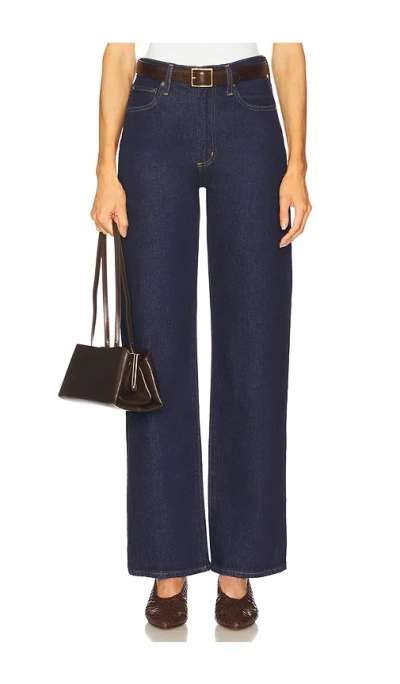 Agolde Blue Arc Jeans With Logo Patch On The Back And Wide Leg In Denim For Women