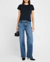 Agolde Valen Straight Leg Jeans With Faded Wash In Fix