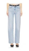 Agolde Harper Jeans Mid Rise Relaxed Straight Beam In Beam