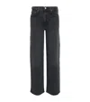Agolde Panoramic Wild Straight-leg-jeans In Black