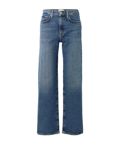 Agolde Harper Mid-rise Straight-leg Jeans In Blue
