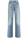 Agolde Kelly Jean High-rise Straight Jeans In Blue