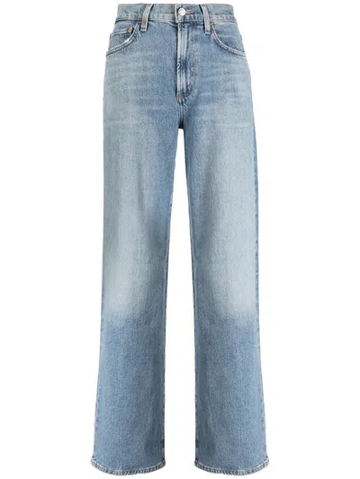 Agolde Harper Mid-rise Straight-leg Jeans In Blue