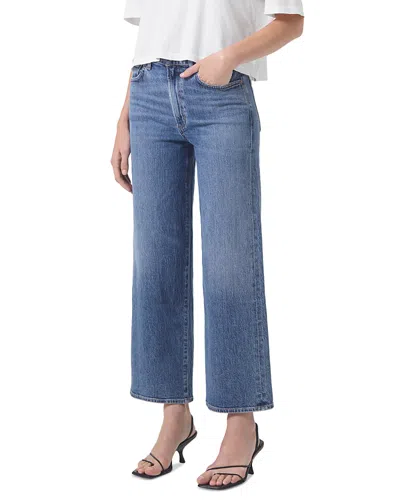 Agolde Valen Straight Leg Jeans With Faded Wash In Blue