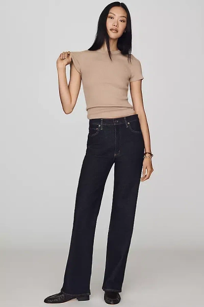 Agolde Harper Mid-rise Relaxed Straight-leg Jeans In Dark Wash