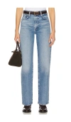 Agolde Valen Straight Leg Jeans With Faded Wash In Forum