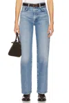 Agolde Harper Relaxed Straight Jeans In Forum In Animal Print