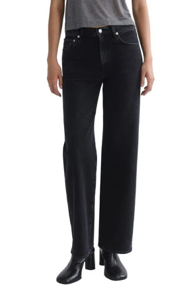 Agolde Harper Relaxed Straight Jeans 32 Immersion In Black