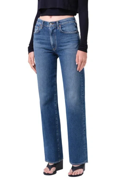 Agolde Harper Relaxed Straight Leg Jeans In Blue