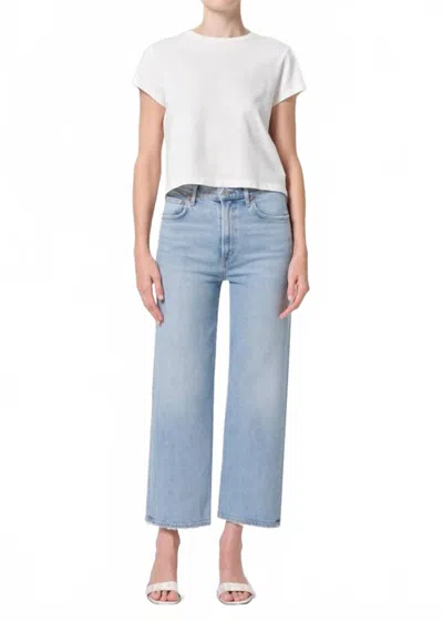 Agolde Harper Straight Crop Jeans In Blue