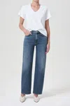 Agolde Valen Straight Leg Jeans With Faded Wash