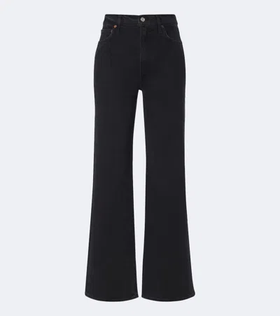Agolde Harper Straight Jeans In Black